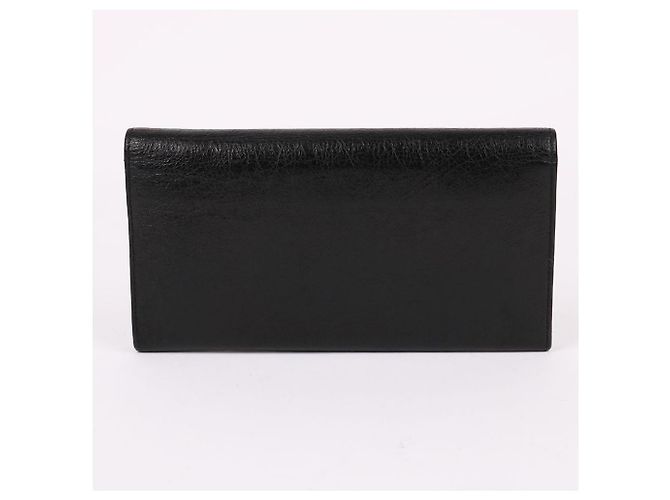 Balenciaga Giant Motor Ledergeldbörse Schwarz - Ansicht 4