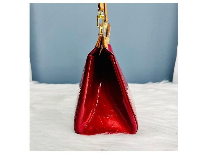 Louis Vuitton Borsa a Spalla e Borsa Tote Vernis Luxbury Rosso - vista 3