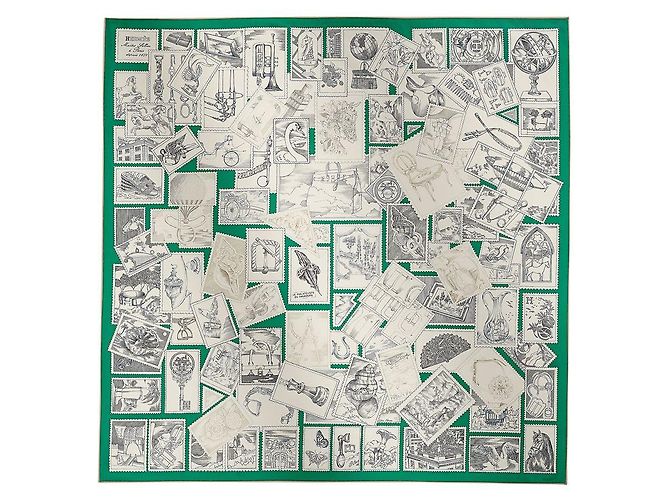 Hermès La sciarpa The Philatelist of the Faubourg Multicolore - vista 4