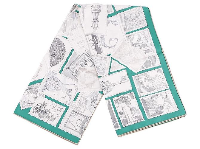 Hermès La sciarpa The Philatelist of the Faubourg Multicolore - vista 8