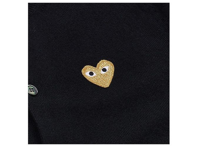 Comme Des Garcons BLACK Unisex Cardigan mit goldenem Herz - Ansicht 10