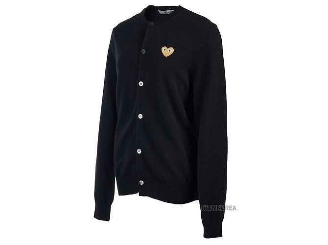 Comme Des Garcons BLACK Unisex Cardigan mit goldenem Herz - Ansicht 2