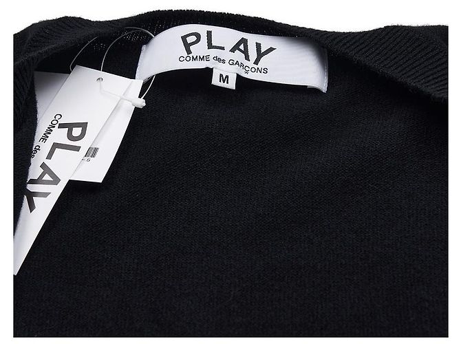 Comme Des Garcons BLACK Unisex Cardigan mit goldenem Herz - Ansicht 9