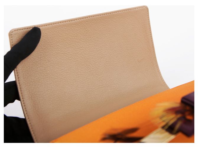Jimmy Choo Clutch in pelle con nastro arancione - vista 10
