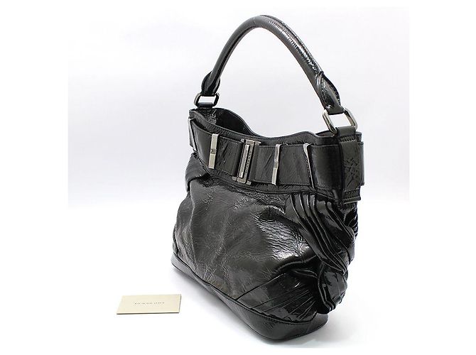 Burberry Borsa a tracolla in vernice nera Nero - vista 2