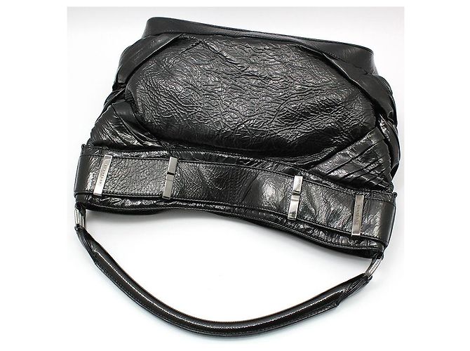 Burberry Borsa a tracolla in vernice nera Nero - vista 4