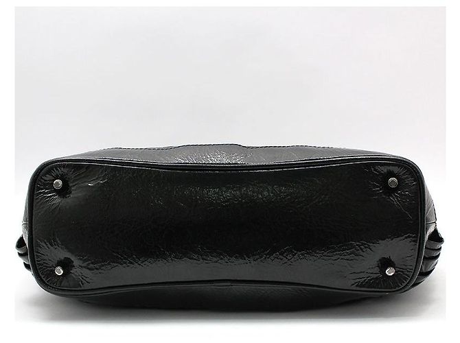 Burberry Borsa a tracolla in vernice nera Nero - vista 5