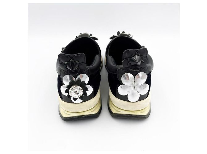Fendi Slip-on con fiori perline nero - vista 8