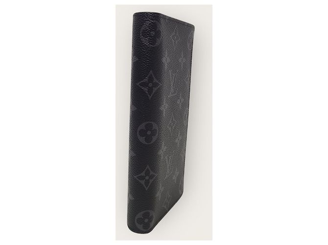 Louis Vuitton Monogram Eclipse Brazza Wallet Long Wallet Black - view 3