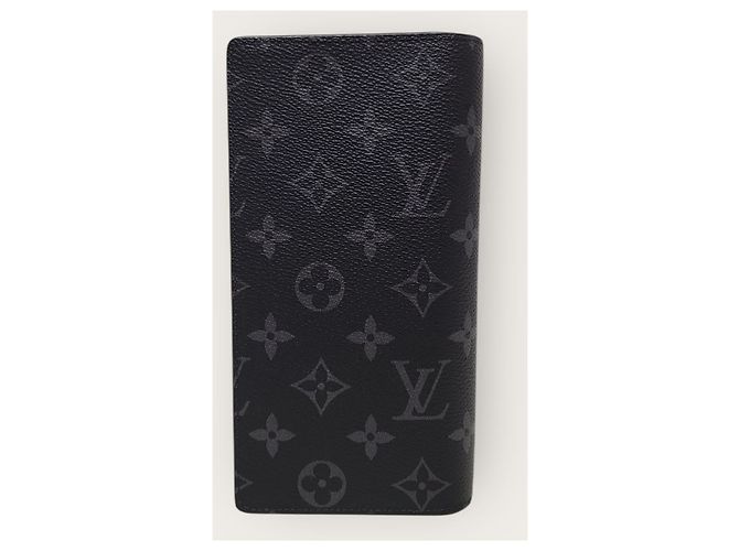 Louis Vuitton Monogram Eclipse Brazza Wallet Long Wallet Black - view 5