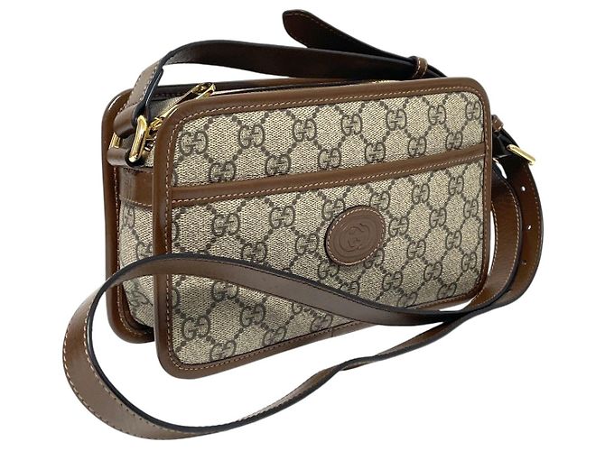 Gucci Mini borsa a tracolla e borsa crossbody a incastro Marrone - vista 2