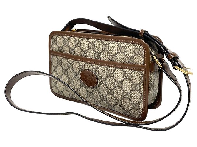 Gucci Mini borsa a tracolla e borsa crossbody a incastro Marrone - vista 3