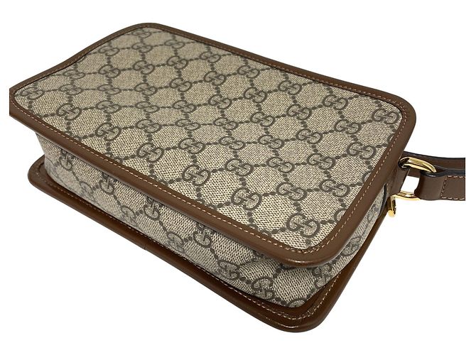 Gucci Mini borsa a tracolla e borsa crossbody a incastro Marrone - vista 7