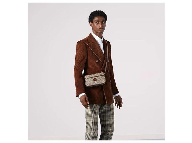 Gucci Mini borsa a tracolla e borsa crossbody a incastro Marrone - vista 8