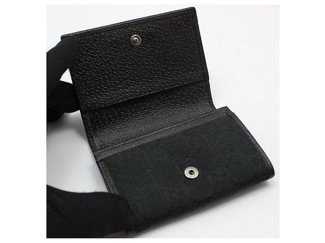 Gucci Portacarte in jacquard con logo GG nero e argentato - vista 5