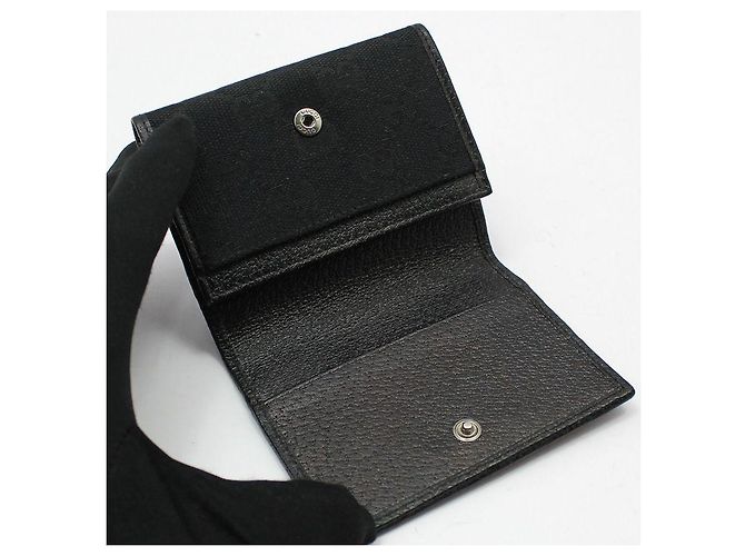 Gucci Portacarte in jacquard con logo GG nero e argentato - vista 6