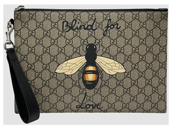 Gucci Clutch GG Supreme Bee Multicolore - vista 2