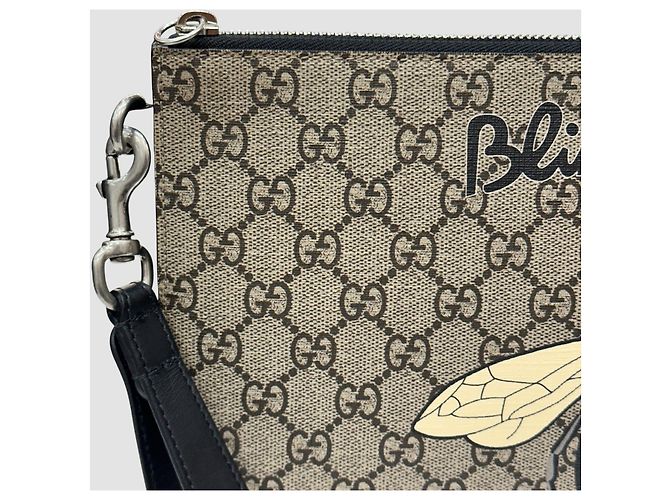 Gucci Clutch GG Supreme Bee Multicolore - vista 4