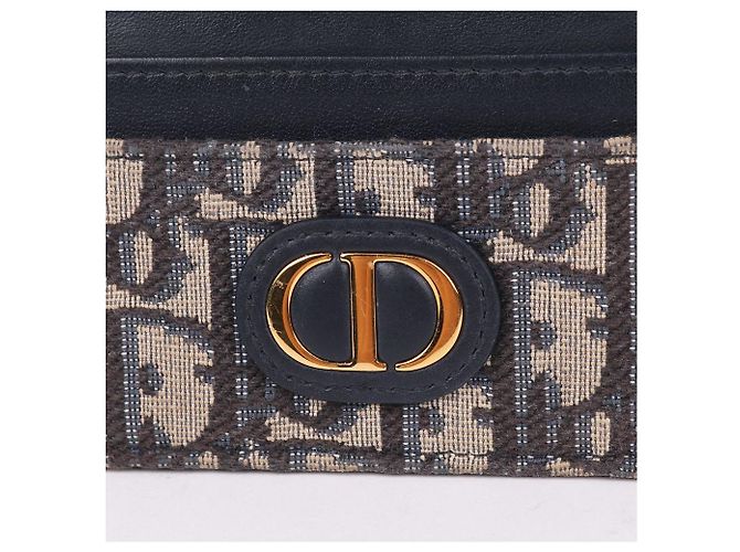 Dior Tarjetero Oblique para mujer chapado en oro CD Azul - vista 2