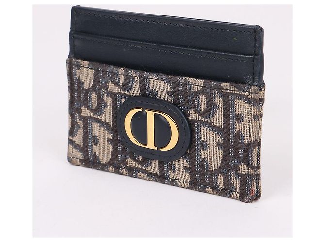 Dior Tarjetero Oblique para mujer chapado en oro CD Azul - vista 3