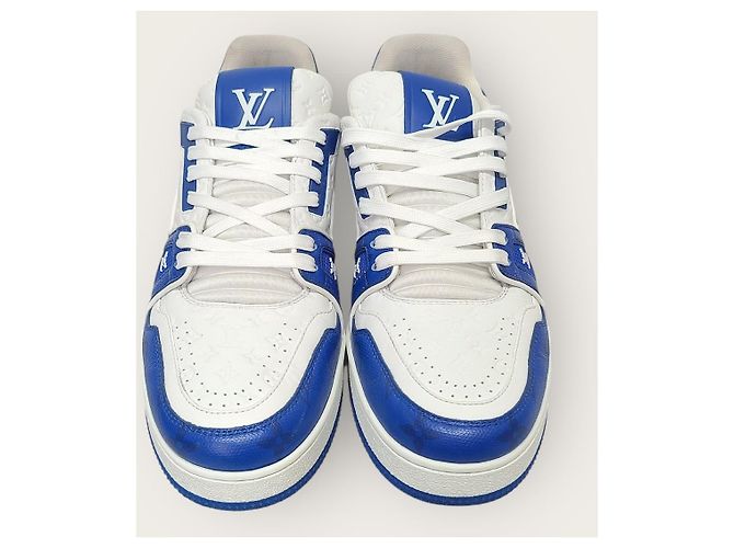 Louis Vuitton Sneakers Trainer Monogram LV blu - vista 6