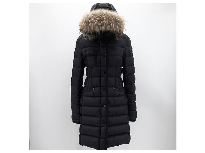 Moncler Herminfer Damen Lang Daunenjacke Schwarz - Ansicht 2