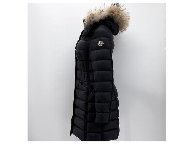 Moncler Herminfer Damen Lang Daunenjacke Schwarz - Ansicht 4