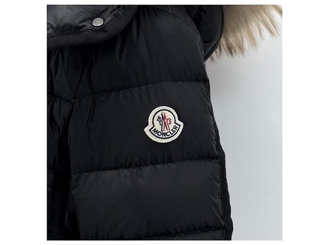 Moncler Herminfer Damen Lang Daunenjacke Schwarz - Ansicht 7
