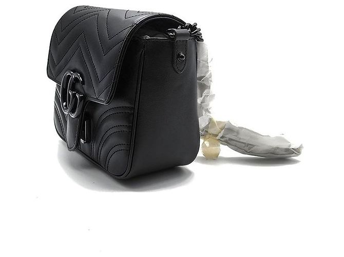 Gucci Mini borsa GG Marmont trapuntata Nero - vista 2