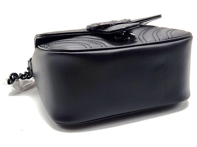 Gucci Mini borsa GG Marmont trapuntata Nero - vista 6
