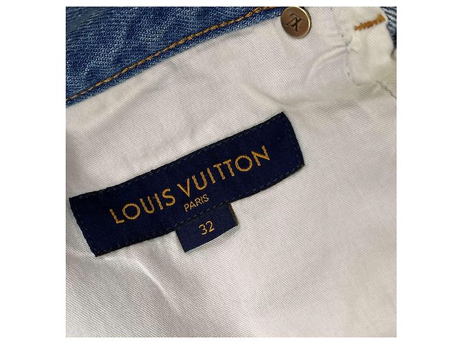Louis Vuitton Wasched Denim Jeans Hellblau - Ansicht 10