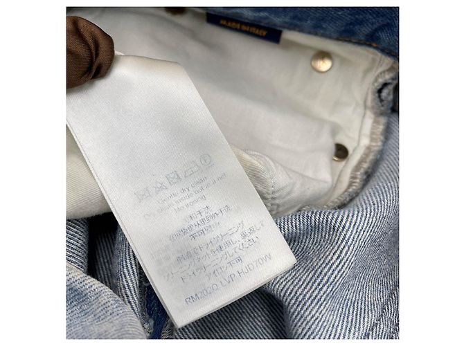 Louis Vuitton Wasched Denim Jeans Hellblau - Ansicht 11