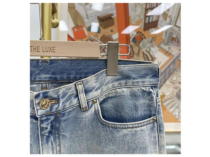 Louis Vuitton Wasched Denim Jeans Hellblau - Ansicht 3