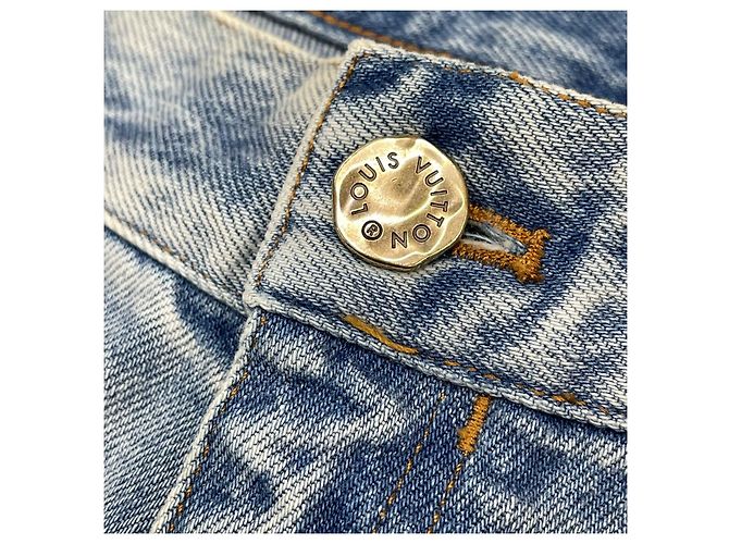 Louis Vuitton Wasched Denim Jeans Hellblau - Ansicht 8