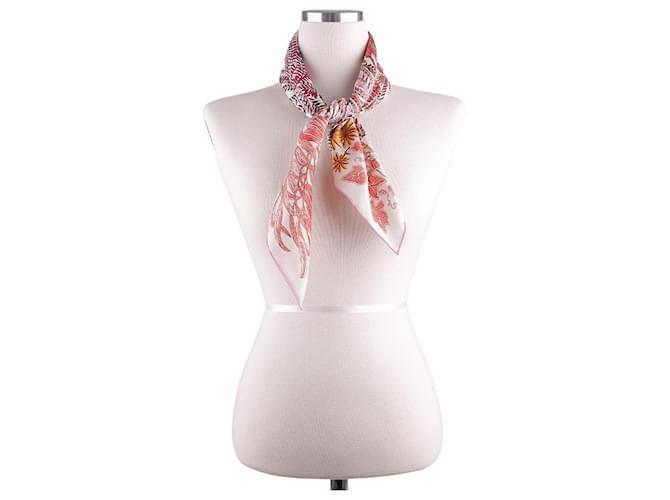 Hermès Sciarpa Le Jardin des Peintres Rosso - vista 10