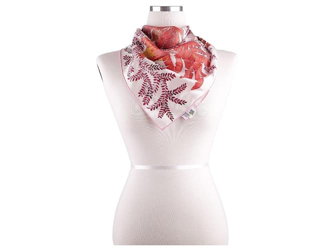 Hermès Sciarpa Le Jardin des Peintres Rosso - vista 11