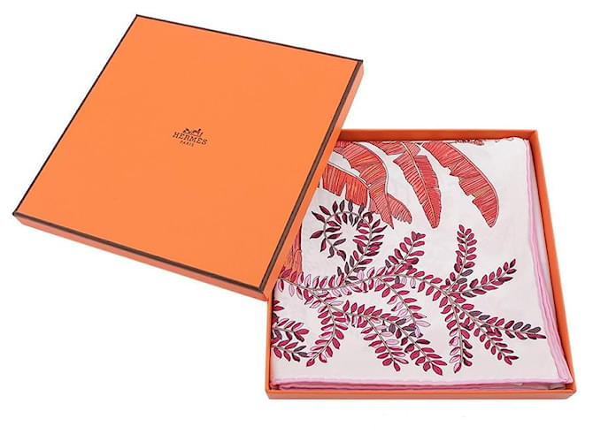 Hermès Sciarpa Le Jardin des Peintres Rosso - vista 12