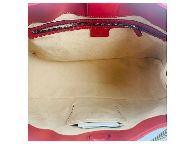 Gucci Borsa a Spalla Marmont Matelassé Rosso - vista 5