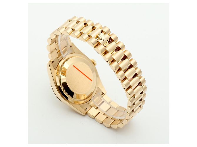 Rolex Orologio Day-Date in oro da uomo con diamanti originali e nuova fibbia D'oro - vista 19