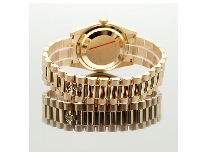 Rolex Orologio Day-Date in oro da uomo con diamanti originali e nuova fibbia D'oro - vista 23