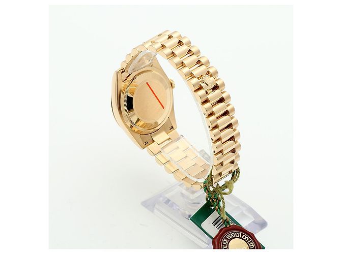 Rolex Orologio Day-Date in oro da uomo con diamanti originali e nuova fibbia D'oro - vista 7