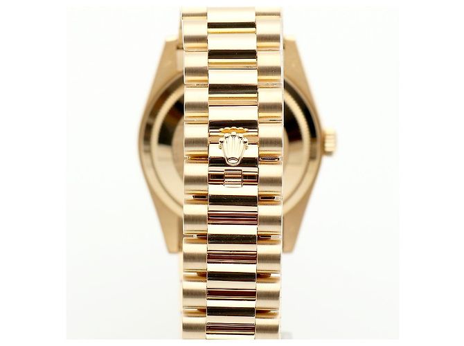 Rolex Orologio Day-Date in oro da uomo con diamanti originali e nuova fibbia D'oro - vista 9