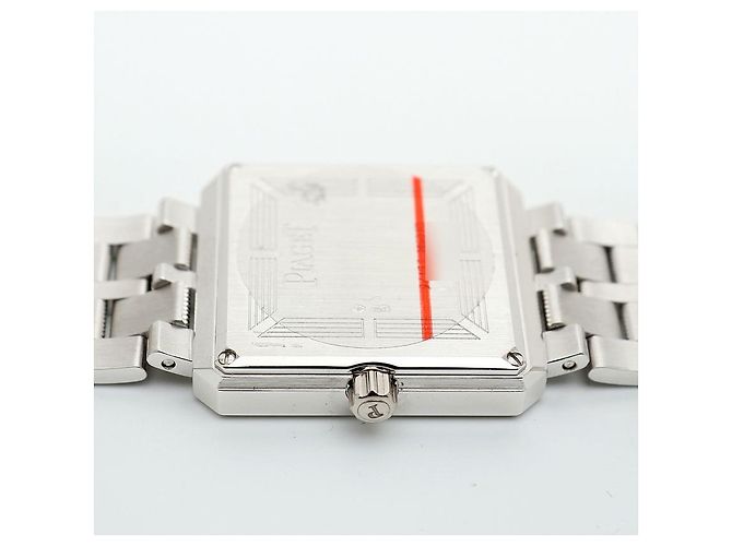 Piaget Relógio Vintage Feminino de Ouro Protocol Large White Gold Simple Lined Diamond Manual Branco - vista 13