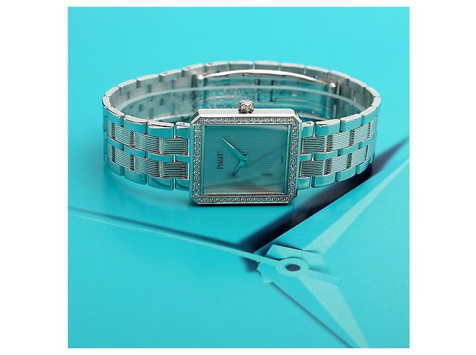 Piaget Relógio Vintage Feminino de Ouro Protocol Large White Gold Simple Lined Diamond Manual Branco - vista 22