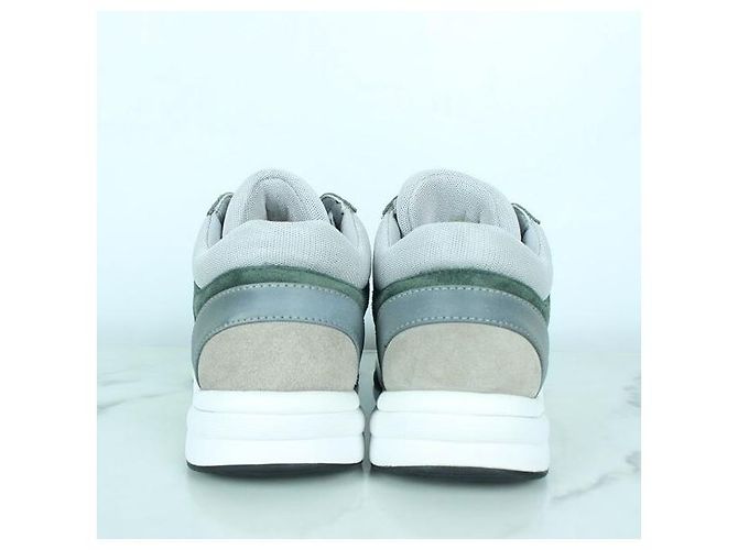 Chanel Baskets Cruise en daim vert - vue 6