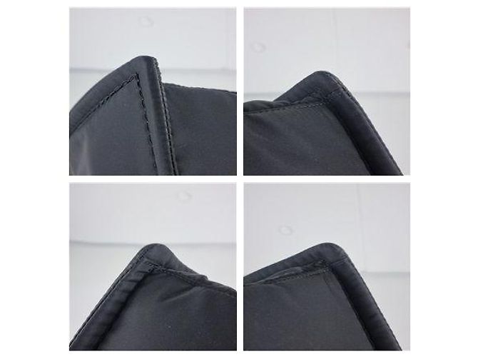 Tote Prada Bolsa de ombro acolchoada em Re-Nylon com corrente Preto - vista 9