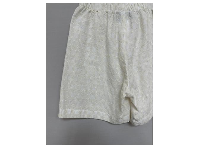 Gucci Short de algodón con bordado de flores GG Plata - vista 5