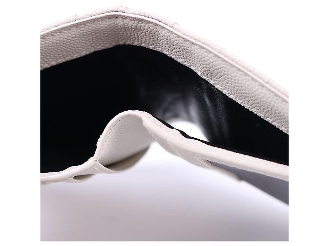 Saint Laurent Portafoglio bianco da donna YSL con finiture dorate - vista 11