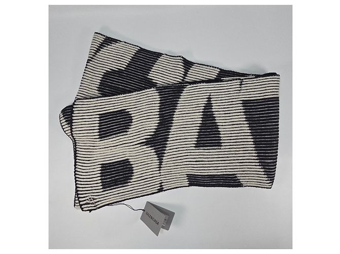 Balenciaga Sciarpa in lana con logo stampato Multicolore - vista 2