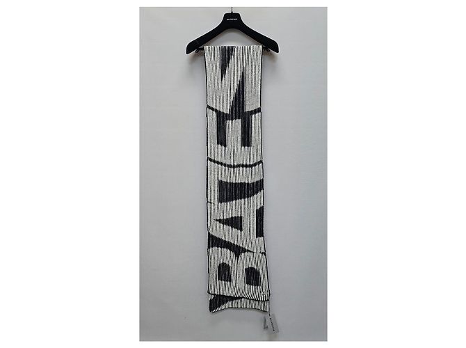 Balenciaga Sciarpa in lana con logo stampato Multicolore - vista 3
